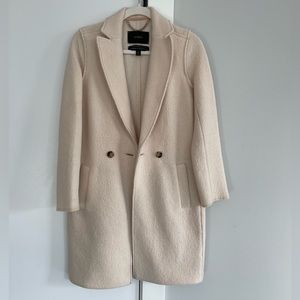 Jcrew white wool trench coat